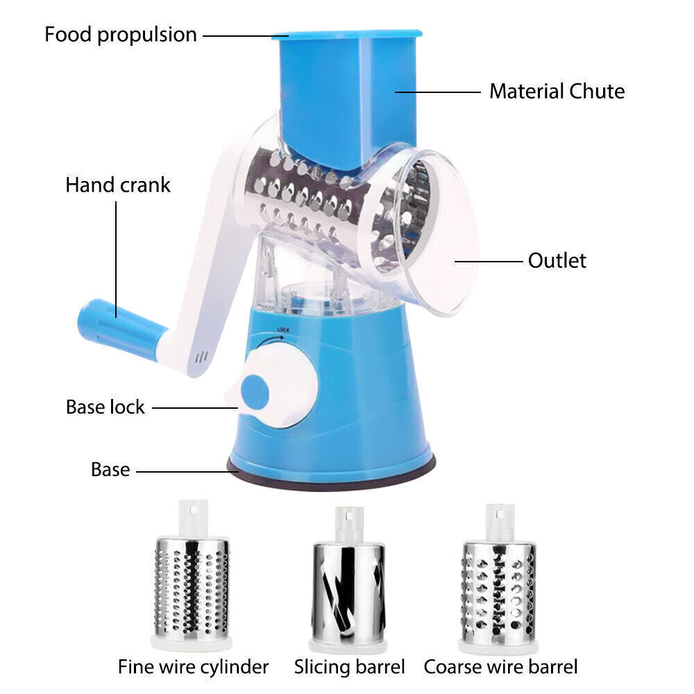 3-in-1 Rotary Food Slicer Chopper