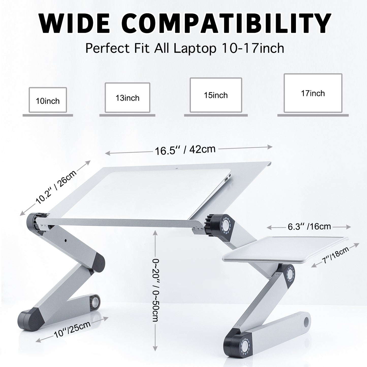 Adjustable Height Desk Laptop Stand