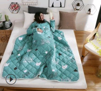 Winter Lazy Quilt with Sleeves