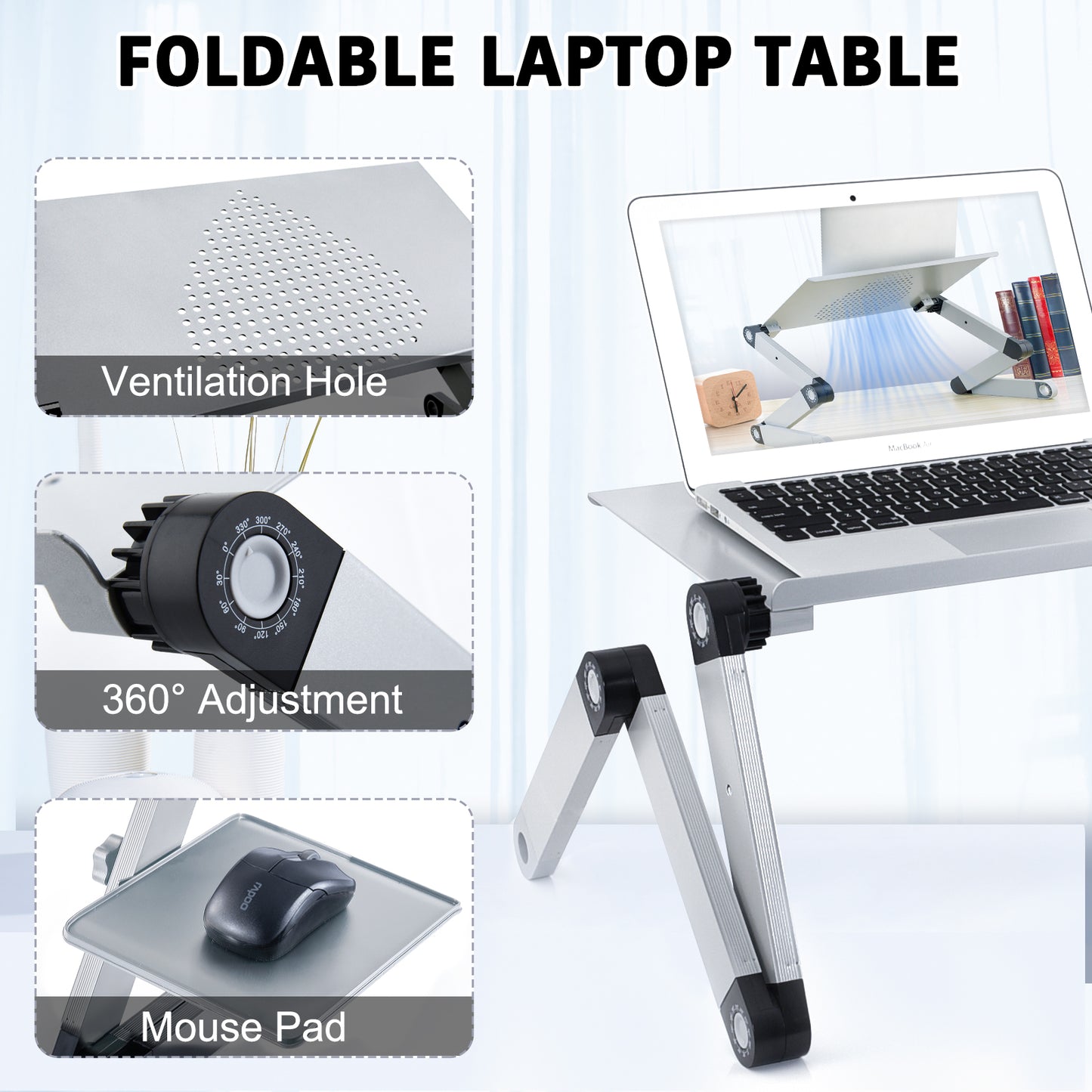 Adjustable Height Desk Laptop Stand